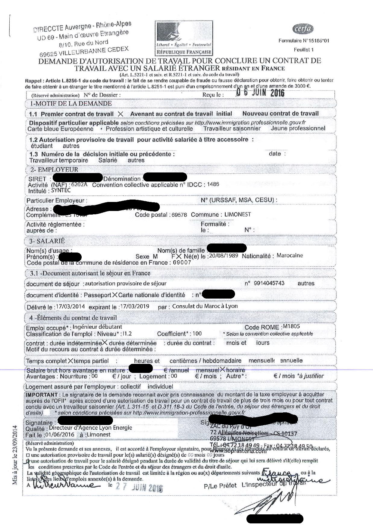 Titre de séjour salarié le choix de l